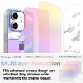Miniatyrbilde 2 av 7: Telefon Hard Case Kompatibel med iPhone Case Slim Cystal Clear Holographic White Cloud Kvinner Jenter, Hard PC Støtsikker Beskyttende Design iPhone XS MAX
