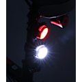 Miniatyrbillede 4 af 4: USB genopladelig cykel superlys forlygte og bag LED cykellys - sort kant (hvidt lys) (et sæt)