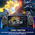 Pikkukuva 5 / 7: Vaihda ohjaimet, One Piece Joy Pad -vaihto Switch Pro -ohjaimelle, kaukosäädin, joka sopii suurille käsipelaajille säädettävällä TURBO-toiminnolla Type B
