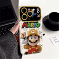 Miniatyrbild 5 av 5: 2024 Nytt Estetiskt Telefonfodral för iPhone, Mario Telefonfodral för Flickor Kvinnor Cool Trendig Design Mjuk TPU Presentfodral för iPhone Black iPhone 12