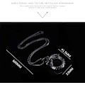 Miniatyrbillede 5 af 7: Kors Eternal Ring Vedhæng Halskæde Rustfrit Stål Vedhæng Halskæde til Mænd Kvinder Bedste Ven Halskæder Black Eternal Ring