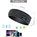 Pikkukuva 4 / 7: Langattomat unimakuulokkeet, Bluetooth-urheilupäännauha-kuulokkeet erittäin ohuilla HD-stereokaiuttimilla, täydelliset nukkumiseen, treenaamiseen, juoksuun, joogaan, unettomuuteen Grey