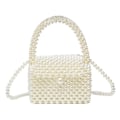 Miniatyrbillede 1 af 6: Kvinde Akryl Perle Clutch Besked Taske med Rem til Bryllup Aften Fest