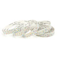 Miniatyrbild 3 av 10: Rhinestoneband med 4 rader självhäftande rispärlor, glittrande bling-hartsremsa för hemdekorationer AB-färg