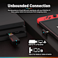 Pikkukuva 4 / 7: G08 Dual Langaton Pelikuuloke Mikrofonilla PS5:lle, PS4:lle, PC:lle, Mobiilille, Tabletille: 2.4Ghz Langaton + 5.3 Bluetooth - Kevyt - RGB-Valo - Punainen Red