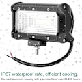Miniatyrbillede 9 af 11: 240W 2-Rækkers 5 tommer Aluminium Bil LED Arbejdslys Bar Auto Kørsel Lampe Sort
