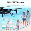 Miniatyrbillede 3 af 5: Drone med kamera til voksne, foldbar RC Quadcopter børnelegetøj, 1080P HD FPV videodrone til begyndere