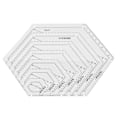 Miniatyrbilde 7 av 10: Sekskantlinjal DIY Håndlaget Klar Skala Høy Nøyaktighet Transparent Akryl Sekskant Quilting Mal for Tegninger Kutting