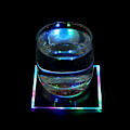 Miniatyrbillede 3 af 6: 2 stk. LED-lys kopmåtte firkantet akryl justerbar tilstand kop pude base lampe til bar KTV square
