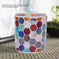 Miniatyrbild 3 av 5: Glasljusstake Modern Europeisk Färgglad Hexagonal Mosaik Ljusstake Hem Ljusstake Middag Dekoration
