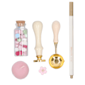 Miniatyrbilde 7 av 10: Voksforseglingssett europeisk retro sakura-mønster DIY-stempel håndkontokonvolutter brannmaling forsegling vokssett gaveeskedekor