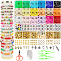 Miniatyrbild 1 av 5: 5100 st lerpärlset, armbandssats pärlbokstäver smiley face skal DIY handgjord armband halsband smycken, armband och smyckestillverkning