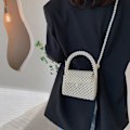 Miniatyrbillede 3 af 6: Kvinde Akryl Perle Clutch Besked Taske med Rem til Bryllup Aften Fest