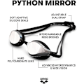 Miniatyrbild 2 av 6: Unisex Python Racing Simglasögon för Män och Kvinnor Anti-Imma Läcker Inte Maximal Komfort Dubbla Band, Spegel/Icke-Spegel Lins