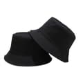Sød Bucket Hat Strand Fiskerhatte til Kvinder, Vendbar D Black