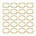 Miniatyrbild 6 av 6: 20 st fjäder O-ringar 1,61 tum diameter 0,2 tum tjock stark koppar kompakt fjäderspännen för nyckelring halsband smycken DIY guld färg