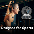 Pikkukuva 6 / 6: Langattomat nappikuulokkeet Bluetooth-kuulokkeet 48 tunnin toistoaika Urheilukuulokkeet LED-näytöllä Korvan yli -nappikuulokkeet korvakoukuilla Sisäänrakennettu mikrofoni Kuulokemikrofoni Treeniin B Black