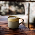 Miniatyrbillede 6 af 7: Keramisk kaffekrus 23 cl Japansk stil Mini kaffekop Håndlavet Vintage Espresso kopper Amerikansk kaffe latte egnet til kontor og Yellow