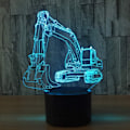 Miniatyrbilde 5 av 6: 3D Gravemaskin Lastebil Bil Nattlys Bordlampe Dekor Bord Skrivebord Optisk Illusjon Lamper 7 Farge Skiftende Lys LED Bordlampe Jul Hjem Kjærlighet Bursdag