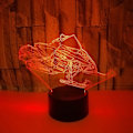 Miniatyrbild 5 av 8: Snöskoter 3D Illusion Fjärrkontroll Nattlampa, 16-Färg
