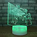Miniatyrbild 3 av 7: 3D Damvolleyball Nattlampa för Kvinnor, 3D Illusion Lamp 16 Färger