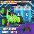 Pikkukuva 4 / 6: Kauko-ohjattava auto, temppuilu RC-autolelut Uudet päivitetyt valonauhat ja ajovalot Autolelut Kaksipuolinen 360° pyörivä 4WD Rc Drift Truck lapsille Green