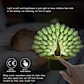 Miniatyrbillede 4 af 7: Novelty Peacock Form 3D LED Natlampe med 7 Farveskiftende Dyr Påsfugl Bordlampe Hjemmeindretning Gaver Lampara Sove Lysarmatur