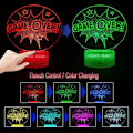 Miniatyrbilde 2 av 8: Game Over Lampe Spillentusiaster Nattlys Videospillrom Dekor, Dimbar Nattlys/16 Fargeendring/Fjernkontroll & Berøringskontroll