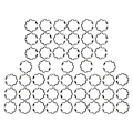 Miniatyrbild 7 av 11: 50 st Snap-låsringar Set Tjocklek 1,5 mm Yttermått 37,43 mm Inre diameter 26,69 mm för B5 AC-kompressorkopplingsaxel