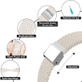 Pikkukuva 4 / 5: Punottu lenkki Apple Watch -rannekkeelle 42 mm 44 mm 45 mm, naisille/miehille, Solace Elastics -joustava nyloninen urheiluranneke iWatch -rannekkeille sarjat 7 6 5 4 3