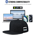 Pikkukuva 5 / 6: Bluetooth-pipo, Bluetooth-pipo, Bluetooth-pipo miehille, Trendikäs älypipo, Miesten baseball-lippis Black