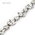 Miniatyrbild 9 av 9: 1 Yard Rhinestones Band Kristall Glas Borr Kedja Trim DIY Dekor Kläder Tillbehör (#1)