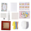 Miniatyrbild 5 av 10: Nålfiltningskit Fotoram Ullfiltning Tillbehör Djur Plyschdocka DIY Material216# Moln Kyckling