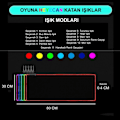 Miniatyrbillede 2 af 5: Stor RGB LED-belyst gaming-musemåtte - Musemåtte med halkfri bas 40x90cm