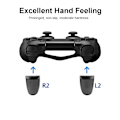 Miniatyrbild 5 av 7: L2 R2 Controller Extenders Knappförlängningsknappar Mjuk beröring Utökade grepp för PS4 (Svart)