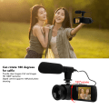 Miniatyrbillede 3 af 8: 1080P videokamera 16MP 2,4 tommer flip skærm vlogging kamera 16X zoom HD digitalkamera til rejse bryllup campus optagelser 110‑240V EU stik