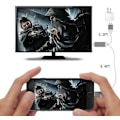 Miniatyrbild 4 av 5: [Apple-certifierad] Lightning till HDMI-adapterkabel, 1080P Digital AV Sync Audio & Video-kontakter Sladd för TV/Projektor/Monitor-6,6ft Vit