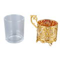 Miniatyrbild 5 av 5: Legering Glas Ölmugg Matal Ölkrus Samlarobjekt Dekorativ Whiskymugg Drickmugg för Fars Dag Jul Födelsedag Golden