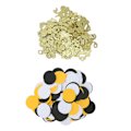 Miniatyrbilde 2 av 10: 100 stk Bie Konfetter Gul Svart Hvit Sirkel Gull Glitter Bie Temafest Dekorasjon for DIY