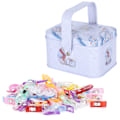 Miniatyrbilde 5 av 10: 70 stk. Hemmeklips Stoff Håndverk Blandet Farge Plast PatchWork Posisjonering  Syklips