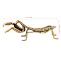 Pikkukuva 5 / 5: Kuparinen rukoileva mantis -koriste, antiikkinen mikrokaiverrettu pieni mantis -veistoskoriste