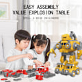 Miniatyrbild 4 av 8: 905B DIYC 5 i 1 Byggbil Transformeras Till Robot Ta Isär Robotleksaker Fordon Set för 3+ Åriga Pojkar Barn