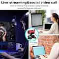 Miniatyrbild 7 av 7: 1080p-datornskamera med inbyggd mikrofon som stöder videosamtal, HD W B