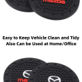 Miniatyrbild 5 av 6: Bilinredning Tillbehör för Mazda Cup Holder Insert Coaster - Silikon Anti Slip Cup Mat för Mazda 3 6 CX-3 CX-5 CX-9 MX-5 (Set om 2, 2,75\" Diameter)