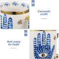 Miniatyrbilde 7 av 7: Ondt Øye Keramikk Kaffekopper 35 cl Perfekt for Cappuccino Latte Te Øl Varme og kalde drikker, Kaffekopper for hjem og kontor, Oppvaskmaskin Palm