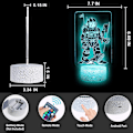 Miniatyrbillede 3 af 5: Spaceman 3D Illusion LED Bordlampe Astronaut Rummet Natlampe med 16 Farver Fjernbetjening Legetøj
