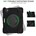 Miniatyrbilde 3 av 6: Etui for iPad Pro 11 tommer 2024 (M4) 5. generasjon, kraftig støtsikkert deksel med 360° roterende håndtak/brakett/pennholder/Sk Black iPad pro11 2024
