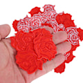 Miniatyrbillede 6 af 10: 100 stk. broderi klæbemærker med rose mønster strygemærker DIY rygsæk tøj tilbehør