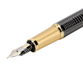 Miniatyrbillede 9 af 9: Metal Fountain Pen til Skrivebord, Kontor, Gave, 0,5 mm Spids, Sorte Striber