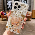 Pikkukuva 1 / 10: Sarjakuvakuori iPhonelle ja Bling Sparkle -puhelinteline Söpö puhelinkotelo tytöille naisille Minnie iPhone 13